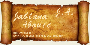 Jablana Abović vizit kartica